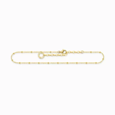 THOMAS SABO Ankelkedjor | 18K plätering<ANKELKEDJA DOTS GULD gult guldfargad