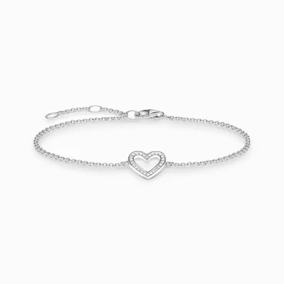 THOMAS SABO Armband | Återvunnet 925 silver<ARMBAND silverfargad, vit