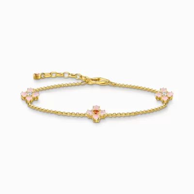 THOMAS SABO Armband | Upp till SEK 3.000<ARMBAND BLOMMA GULD gult guldfargad, vit, rosa, orange