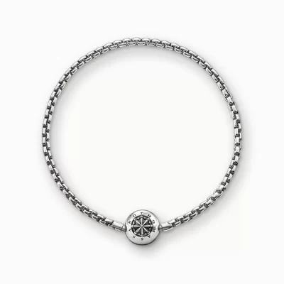 THOMAS SABO Armband | Beads<ARMBAND F&OUML;R BEADS SV&AUML;RTAT silverfargad