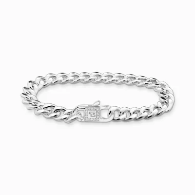 THOMAS SABO Armband | Återvunnet 925 silver<ARMBAND L&AUML;NKAR SILVER silverfargad, vit