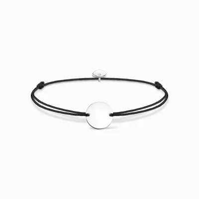 THOMAS SABO Armband | Återvunnet 925 silver<ARMBAND LITTLE SECRET BRICKA svart, silverfargad