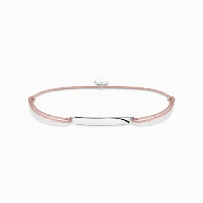 THOMAS SABO Armband | Återvunnet 925 silver<ARMBAND LITTLE SECRET CLASSIC beige, silverfargad