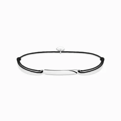 THOMAS SABO Armband | Återvunnet 925 silver<ARMBAND LITTLE SECRET CLASSIC svart, silverfargad