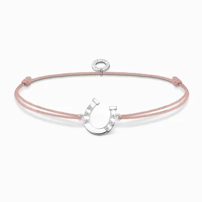 THOMAS SABO Armband | Återvunnet 925 silver<ARMBAND LITTLE SECRET H&AUML;STSKO silverfargad, beige