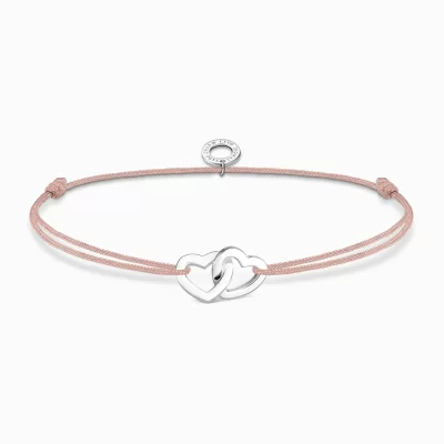 THOMAS SABO Armband | Återvunnet 925 silver<ARMBAND LITTLE SECRET HJ&AUML;RTAN silverfargad, beige