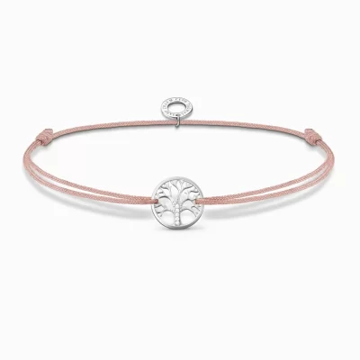 THOMAS SABO Armband | Återvunnet 925 silver<ARMBAND LITTLE SECRET K&AUML;RLEKENS TR&AUML;D silverfargad, beige, vit