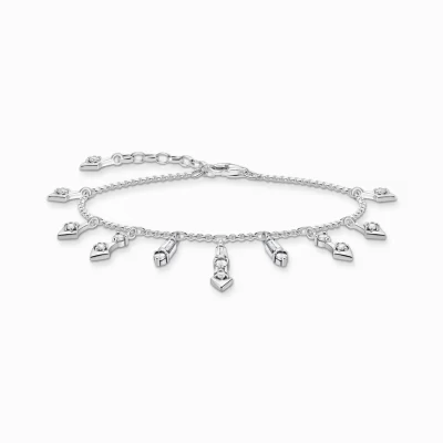 THOMAS SABO Armband | Återvunnet 925 silver<ARMBAND MED VINTERSOLSTR&ARING;LAR SILVER silverfargad, vit