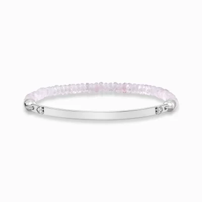 THOMAS SABO Armband | Återvunnet 925 silver<ARMBAND ROSA HJ&AUML;RTA rosa, silverfargad