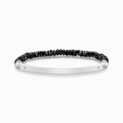 THOMAS SABO Armband | Återvunnet 925 silver<ARMBAND STJ&AUML;RNA svart, silverfargad