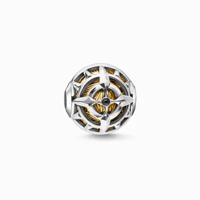 THOMAS SABO Beads | 18K plätering<BEAD KOMPASS GULD gult guldfargad, svart, silverfargad