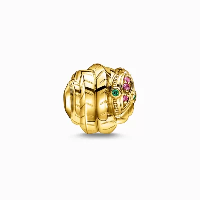 THOMAS SABO Beads | 18K plätering<BEAD ORM GULD gult guldfargad, röd, grön, vit