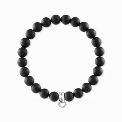 THOMAS SABO Charm Armband | Charm Armband<CHARM-ARMBAND SVART svart, silverfargad