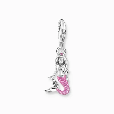 THOMAS SABO Charms | Charms<CHARM-H&AUML;NGSMYCKE LILLA SJ&OUML;JUNGFRUN, SILVER silverfargad, röd, violett