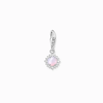 THOMAS SABO Charms | Charms<CHARM-H&AUML;NGSMYCKE OPALF&AUML;RGAD STEN ROSA SKIMRANDE silverfargad, rosa, violett, vit