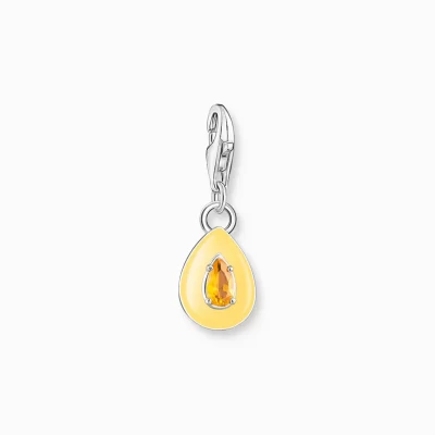 THOMAS SABO Charms | Charms<CHARM-H&AUML;NGSMYCKE ORANGE DROPPE SILVER silverfargad, orange