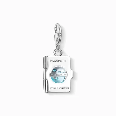 THOMAS SABO Charms | Charms<CHARM-H&AUML;NGSMYCKE RESPASS silverfargad, turkos