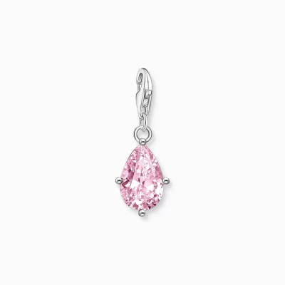 THOMAS SABO Charms | Charms<CHARM-H&AUML;NGSMYCKE ROSA DROPPE SILVER silverfargad, rosa