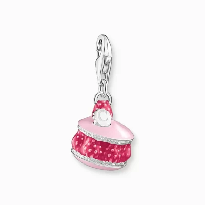 THOMAS SABO Charms | Charms<CHARM-H&AUML;NGSMYCKE ROSA HALLON-MACARON, SILVER silverfargad, rosa