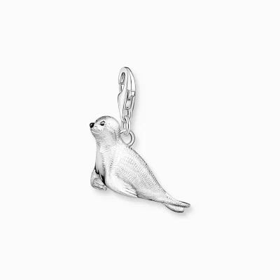 THOMAS SABO Charms | Charms<CHARM-H&AUML;NGSMYCKE S&AUML;L SILVER silverfargad, svart