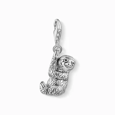 THOMAS SABO Charms | Charms<CHARM-H&AUML;NGSMYCKE SENG&ARING;NGARE silverfargad, svart