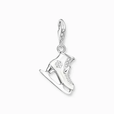 THOMAS SABO Charms | Charms<CHARM-H&AUML;NGSMYCKE SKATE SILVER silverfargad, vit, flerfargade toner