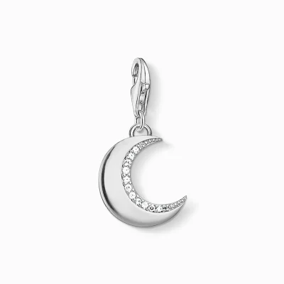 THOMAS SABO Charms | Charms<CHARM-H&AUML;NGSMYCKE SKYDDANDE M&ARING;NE silverfargad, vit