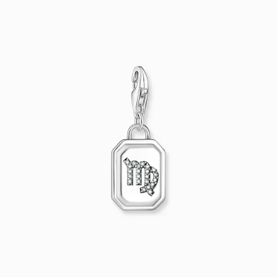 THOMAS SABO Charms | Charms<CHARM-H&AUML;NGSMYCKE STJ&AUML;RNTECKNET JUNGFRUN MED STENAR, SILVER silverfargad, vit