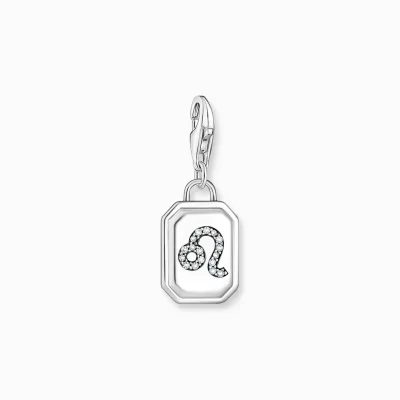 THOMAS SABO Charms | Charms<CHARM-H&AUML;NGSMYCKE STJ&AUML;RNTECKNET LEJONET MED STENAR, SILVER silverfargad, vit