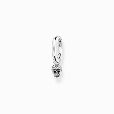 THOMAS SABO Creoler | Återvunnet 925 silver<CREOL&OUML;RH&AUML;NGE INDIVIDUELLT MED D&OUML;DSKALLE H&AUML;NGSMYCKE SILVER silverfargad, vit