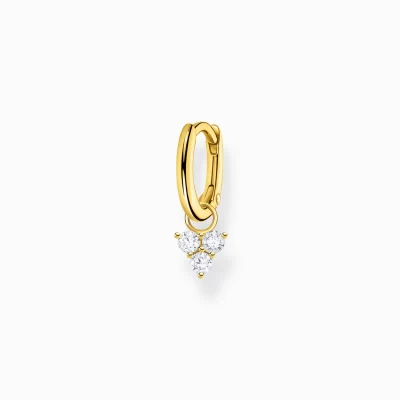 THOMAS SABO Creoler | 18K plätering<CREOL&OUML;RH&AUML;NGE INDIVIDUELLT MED A STENAR GULD vit