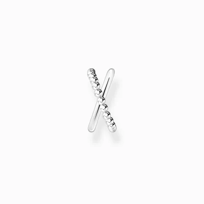 THOMAS SABO Creoler | Ear cuffs<EAR CUFF INDIVIDUELLT DUBBELT SILVER MED KULOR silverfargad