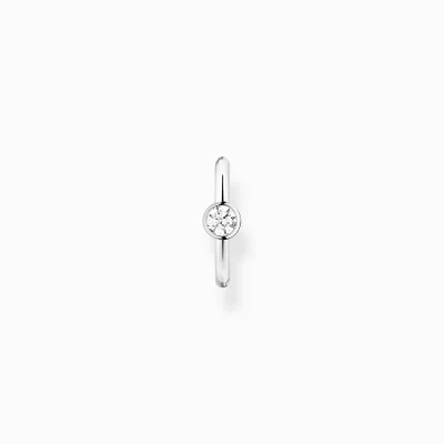 THOMAS SABO Creoler | Ear cuffs<EAR CUFF INDIVIDUELLT VIT STEN SILVER vit, silverfargad