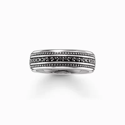 THOMAS SABO Ringar | Återvunnet 925 silver<ETERNITYRING svart, silverfargad