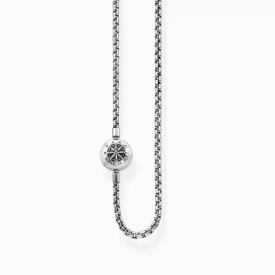 THOMAS SABO Halsband | Beads<HALSBAND F&OUML;R BEADS SV&AUML;RTAT silverfargad