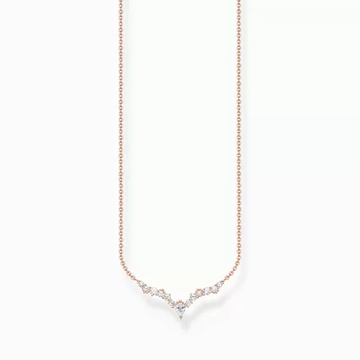 THOMAS SABO Halsband | 18K roséguldplätering<HALSBAND ISKRISTALLER ROS&EACUTE;GULD roséguldfargad, vit