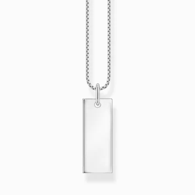 THOMAS SABO Halsband | Återvunnet 925 silver<HALSBAND TAG SILVER silverfargad