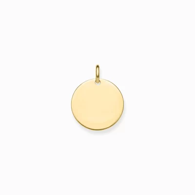 THOMAS SABO Hängsmycken | 18K plätering<H&AUML;NGSMYCKE COIN STORA GULD gult guldfargad