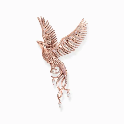 THOMAS SABO Hängsmycken | Gåvor till henne<H&AUML;NGSMYCKE FENIX MED ROSA STENAR ROS&EACUTE;GULD roséguldfargad, vit, svart, rosa