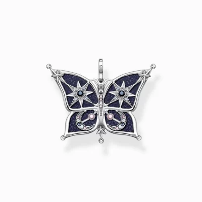 THOMAS SABO Hängsmycken | Återvunnet 925 silver<H&AUML;NGSMYCKE FJ&AUML;RIL STJ&AUML;RNA  M&ARING;NE SILVER silverfargad, violett, mörkblå, ljusblå, brun