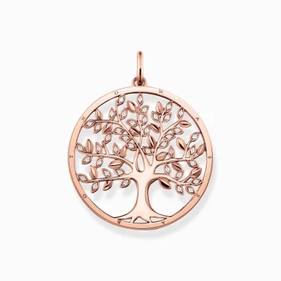 THOMAS SABO Hängsmycken | 18K roséguldplätering<H&AUML;NGSMYCKE TREE OF LOVE roséguldfargad, vit