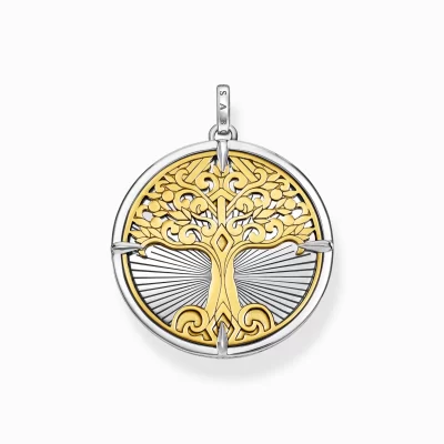 THOMAS SABO Hängsmycken | Återvunnet 925 silver<H&AUML;NGSMYCKE TREE OF LOVE GULD silverfargad, gult guldfargad