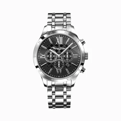 THOMAS SABO Klockor | Klockor för män<HERRKLOCKA REBEL URBAN silverfargad, svart