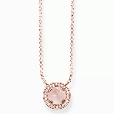 THOMAS SABO Halsband | Gåvor till henne<KEDJA LIGHT OF LUNA ROSA rosa, roséguldfargad