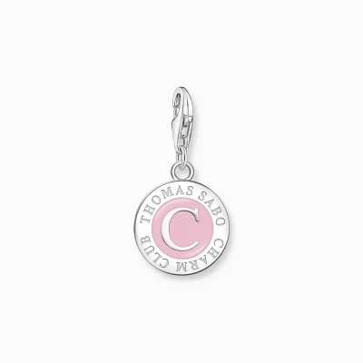 THOMAS SABO Charms | Charms<LEDAMOT CHARM ROSA CHARMISTA COIN SILVER rosa, silverfargad