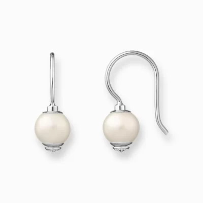 THOMAS SABO Återvunnet 925 silver | Pearl jewellery<P&AUML;RL&OUML;RH&AUML;NGEN silverfargad, vit