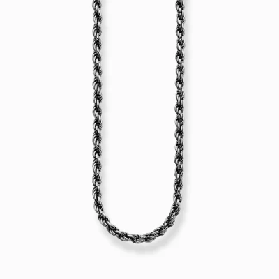 THOMAS SABO Halsband | Återvunnet 925 silver<REPKEDJA SV&AUML;RTAT silverfargad