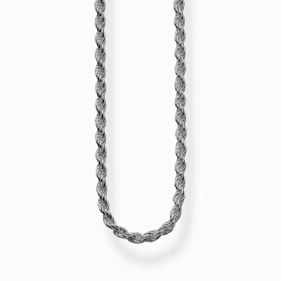 THOMAS SABO Halsband | Återvunnet 925 silver<REPKEDJA SV&AUML;RTAT silverfargad