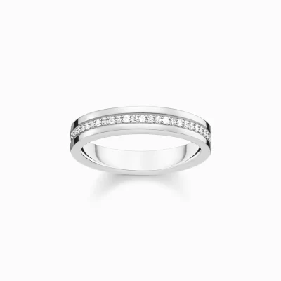 THOMAS SABO Ringar | Återvunnet 925 silver<RING silverfargad, vit