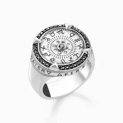 THOMAS SABO Ringar | Återvunnet 925 silver<RING ELEMENTS OF NATURE SILVER silverfargad, svart, vit